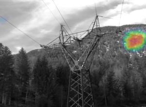 Energie Starkstrommast Hochspannungsteilentladung